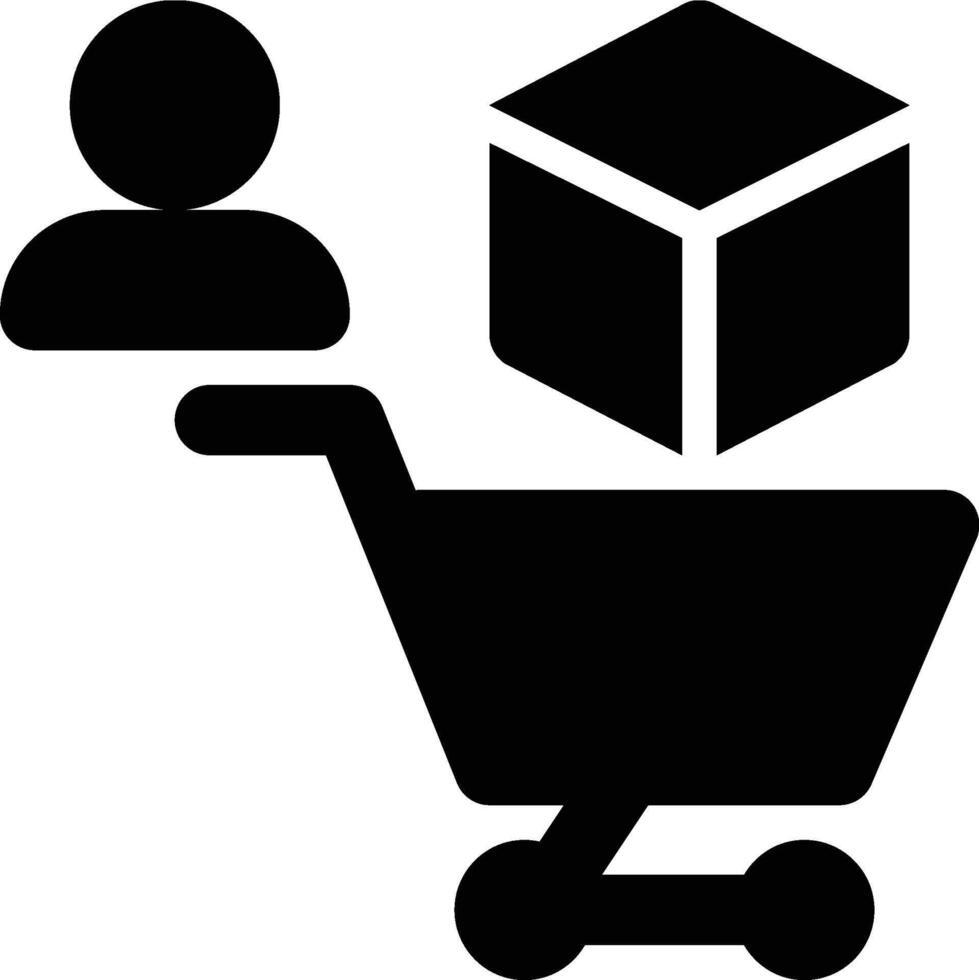 Customer, Buyer, Shopping Solid Glyph Icon vector