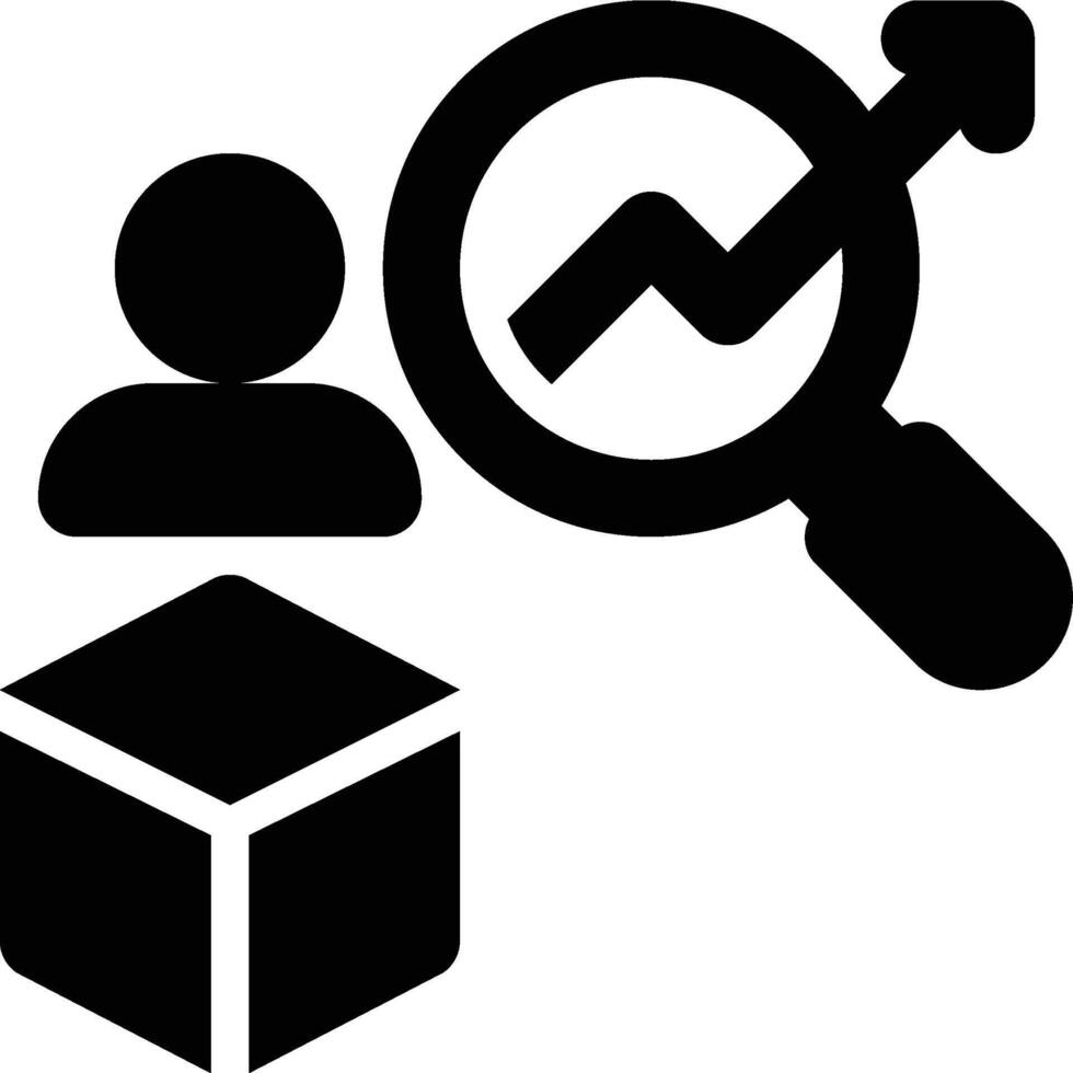 Customer Research, Customer Analysis, Product Management Solid Glyph Icon vector