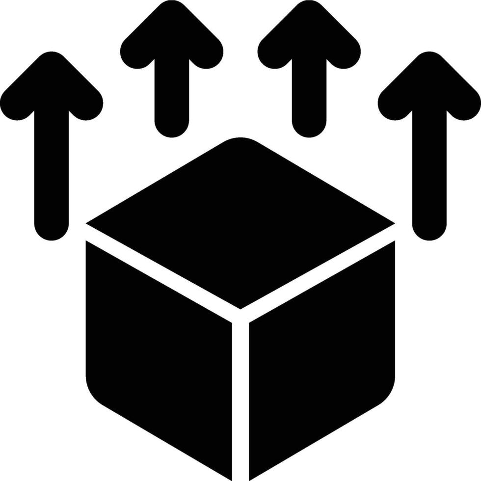 Product Launching, Product Release, Product Management Solid Glyph Icon vector