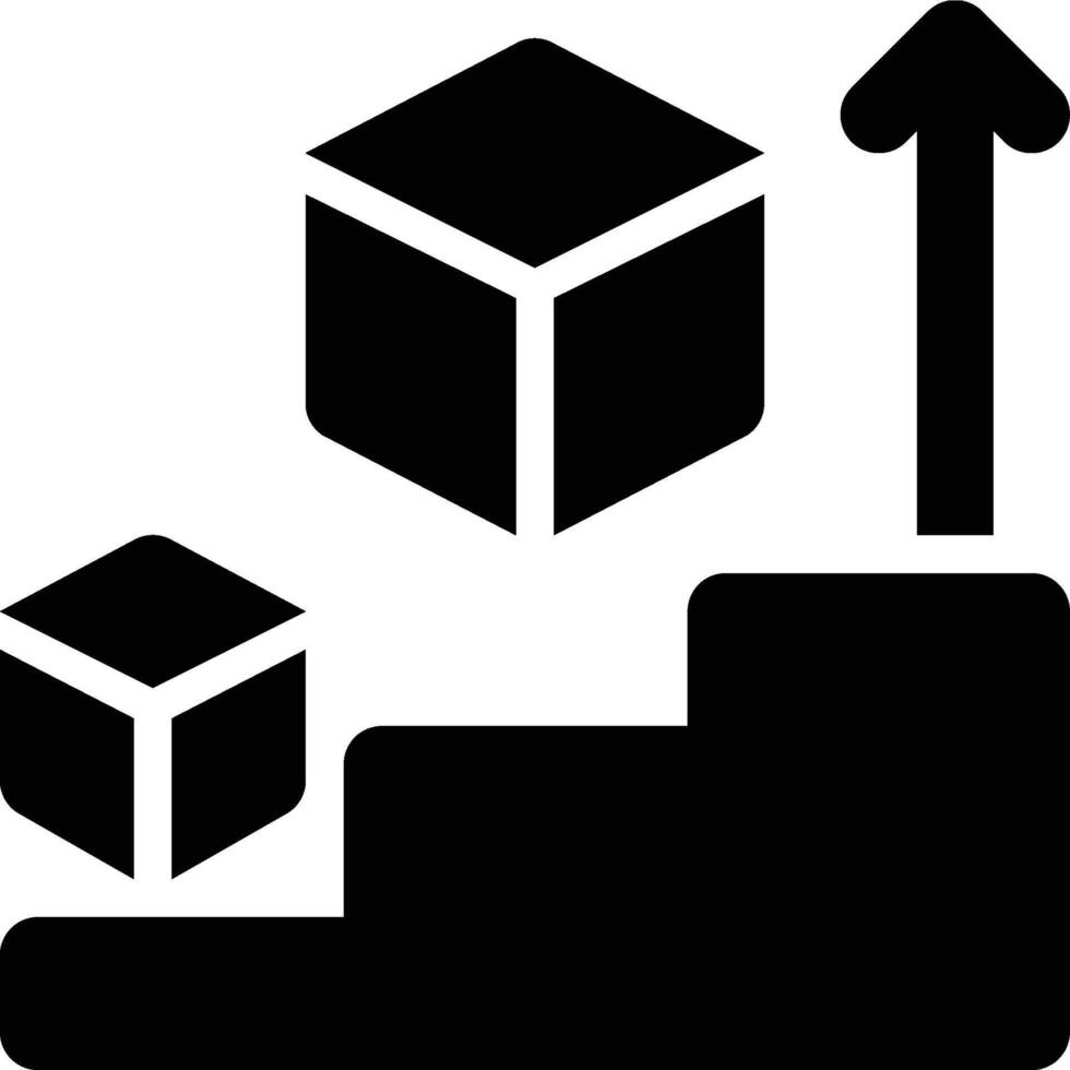 Incremental Product, Incremental Innovation, Product Management Solid Glyph Icon vector