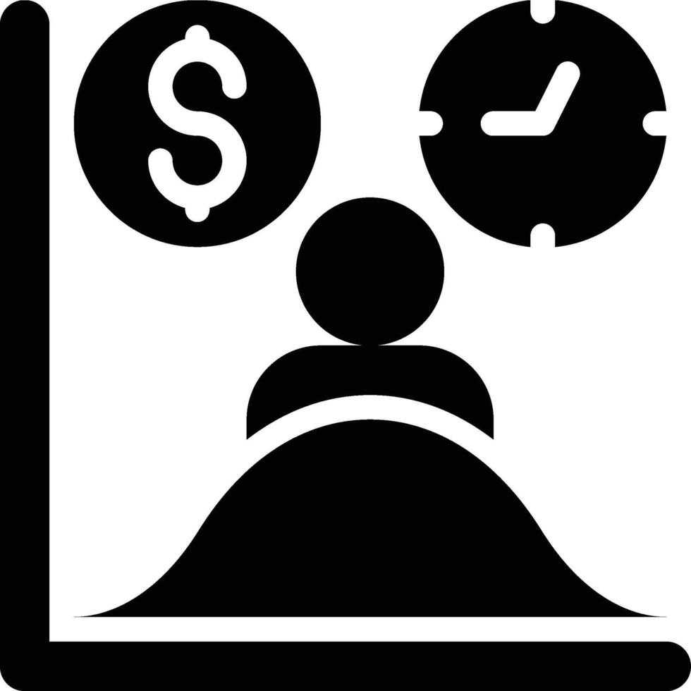Customer, Lifetime Value, Customer Value Solid Glyph Icon vector