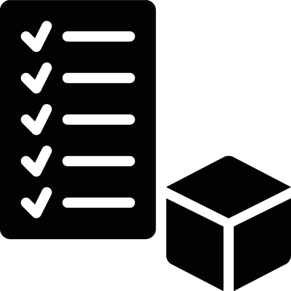 Product Requirement, Document, Product Specification Solid Glyph Icon vector