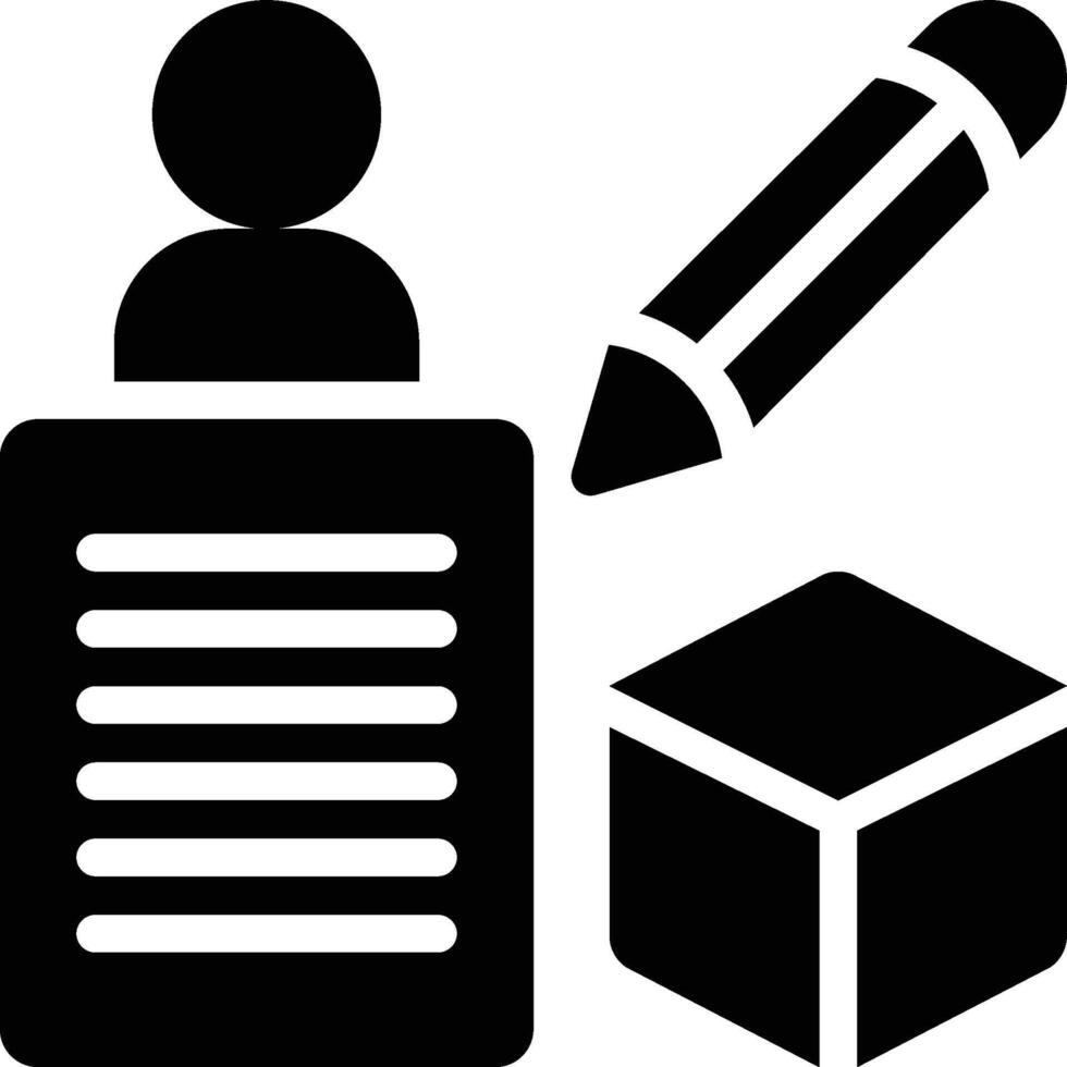 User Story, User Feedback, User Requirements Solid Glyph Icon vector