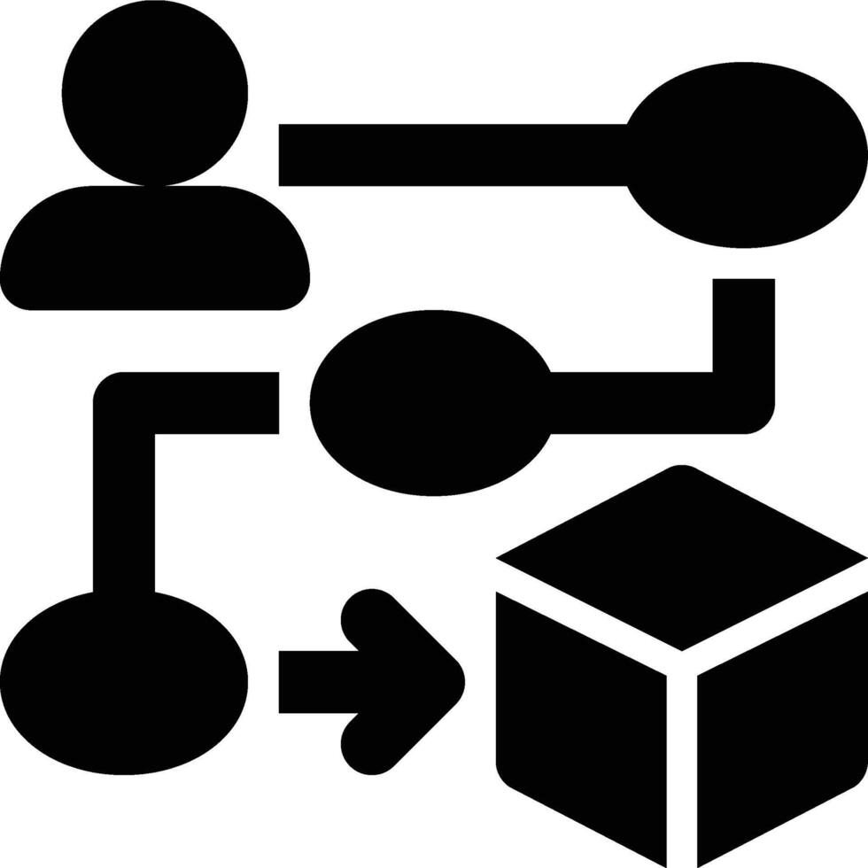User Flows, User, Customer Solid Glyph Icon vector