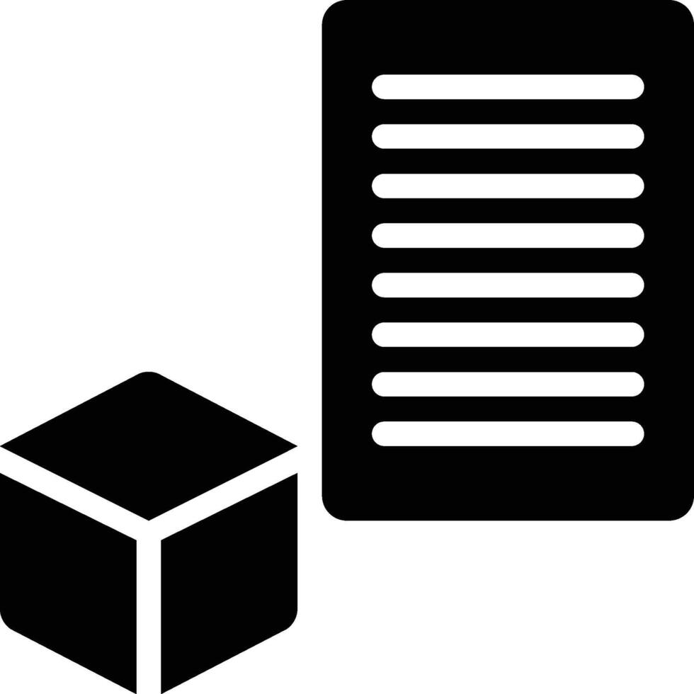 Product Description, Product Management, Manual Guide Solid Glyph Icon vector