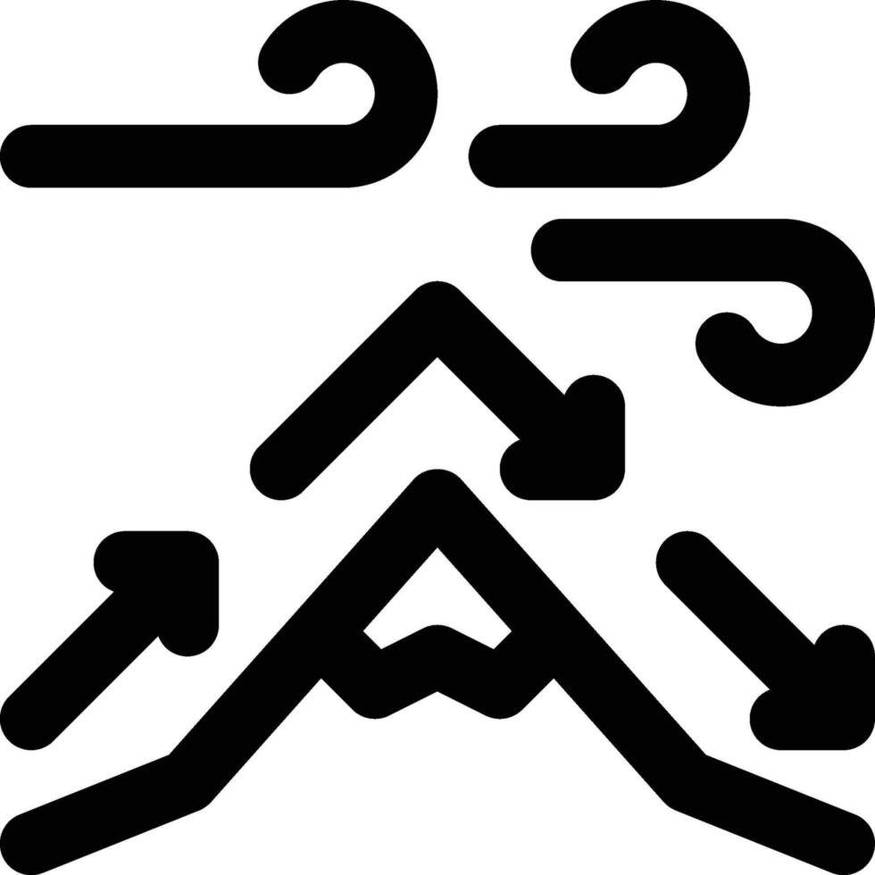 Windward, Leeward, Wind Outline Icon vector