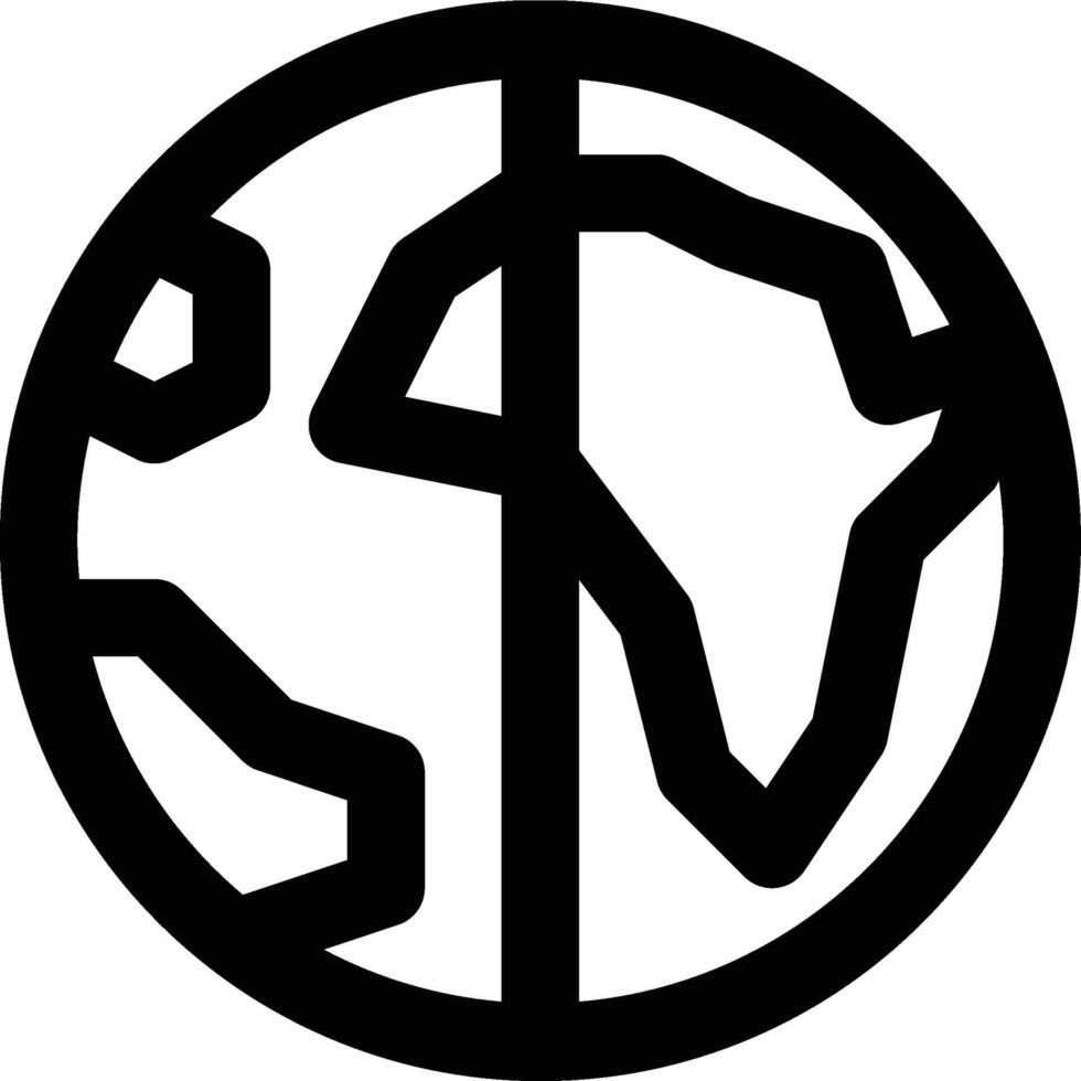 Meridian, Longitude, Earth Outline Icon vector