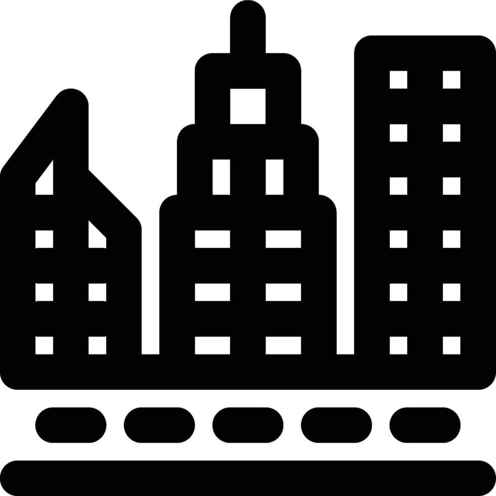 Metropolis, Megacity, City Outline Icon vector