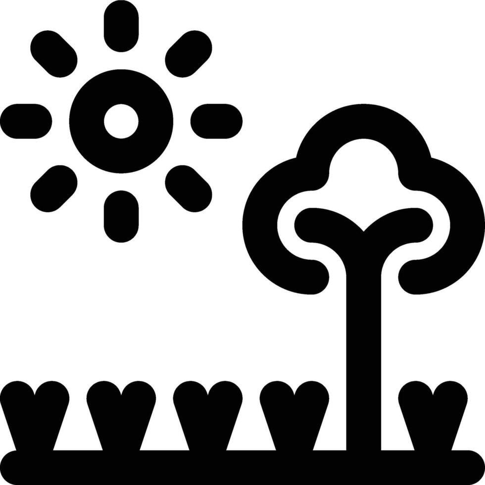 Savanna, Savannah, Grassland Outline Icon vector