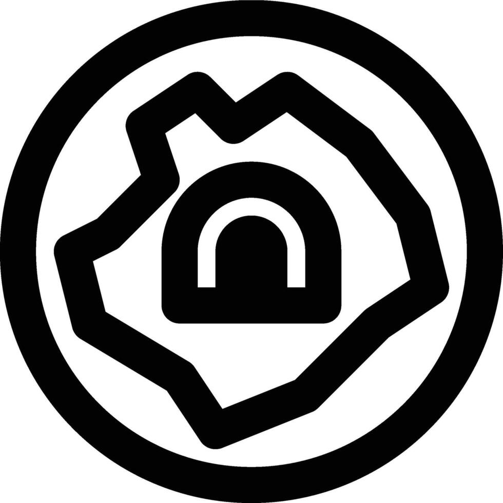 Arctic, North Pole, Island Outline Icon vector