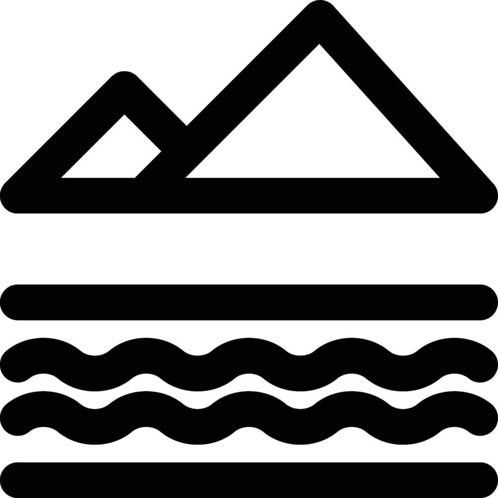 Aquifer, Aquafer, Groundwater Outline Icon vector