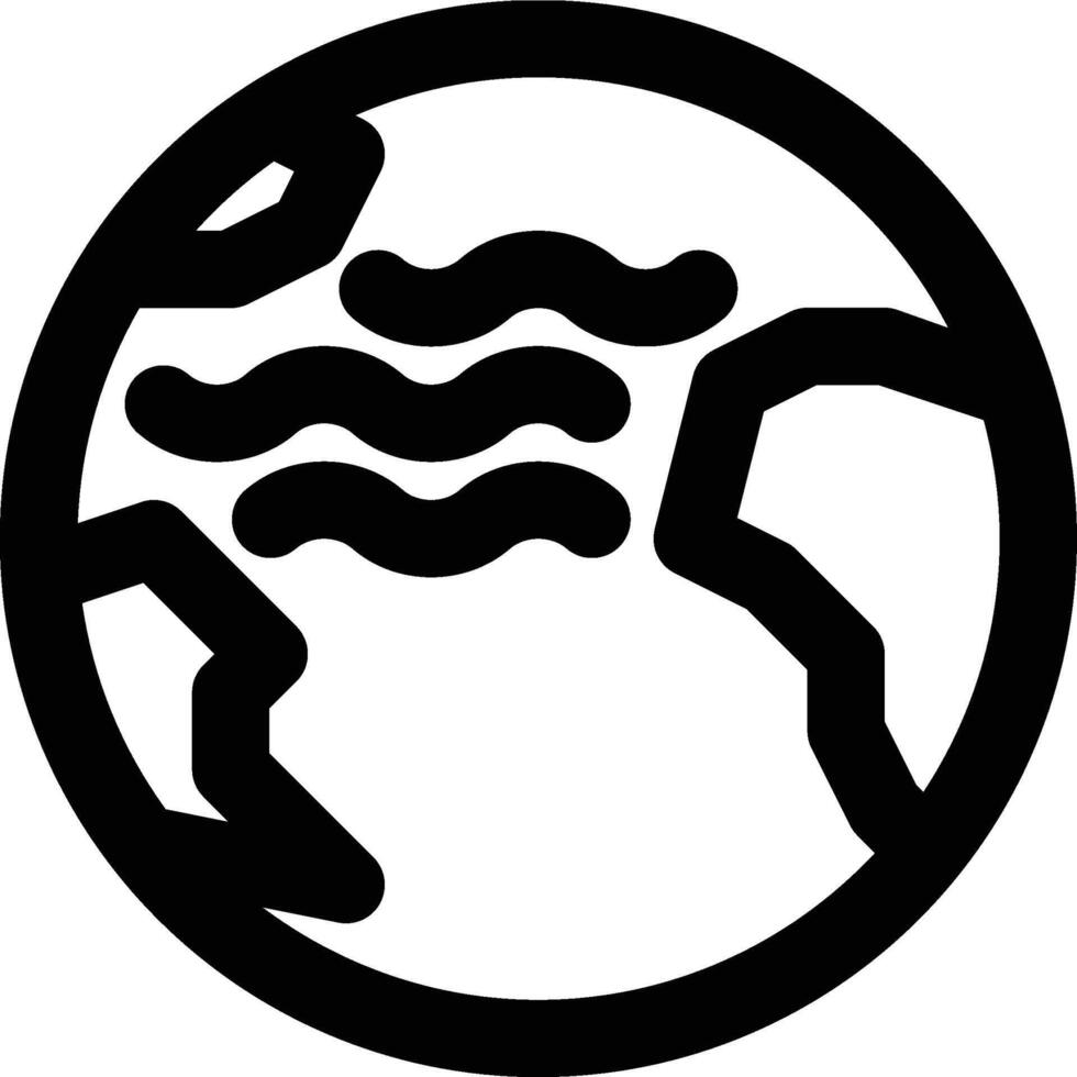 Atlantic, Ocean, Sea Outline Icon vector