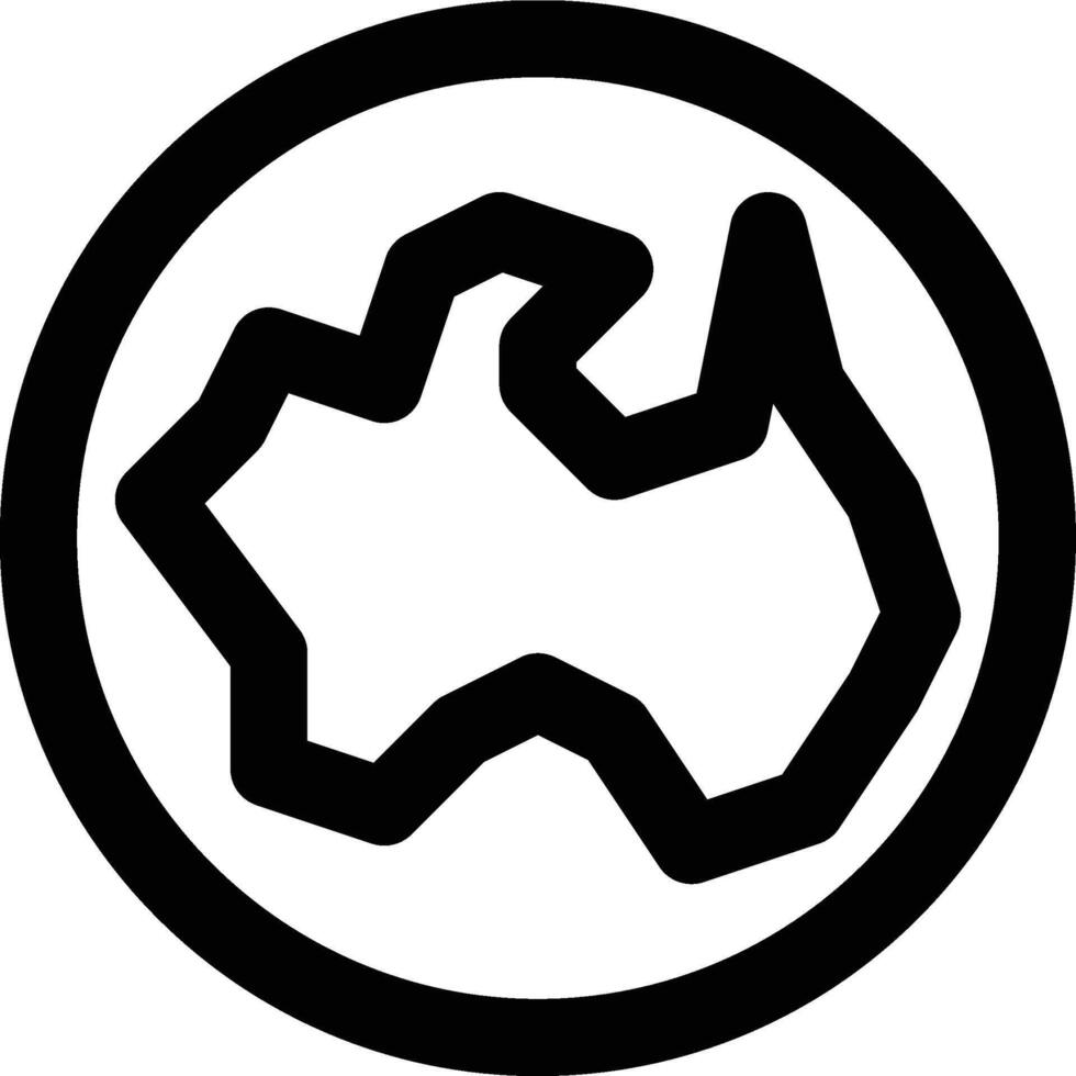 Australia, Continent, Island Outline Icon vector
