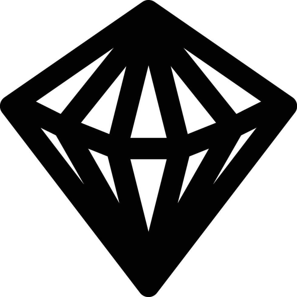 Diamond, Crystal, Gem Outline Icon vector