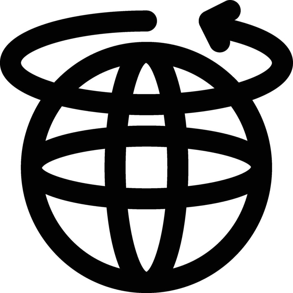 Rotation, Earth, Geography Outline Icon vector