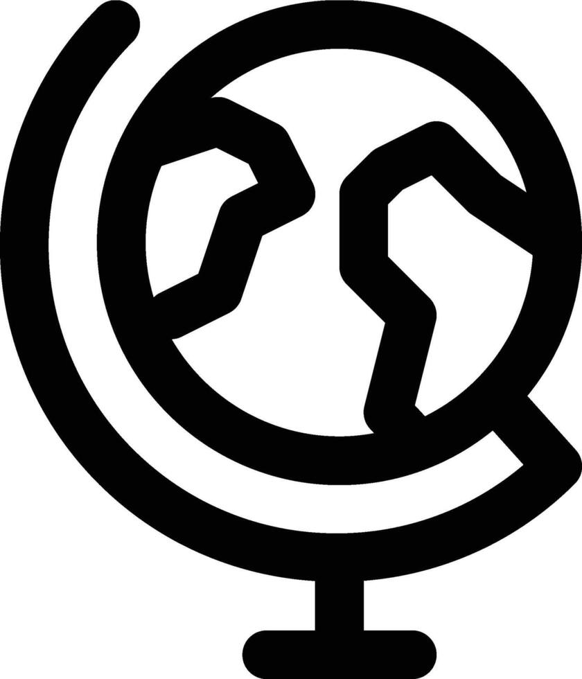 Earth Globe, Globe, Earth Outline Icon vector