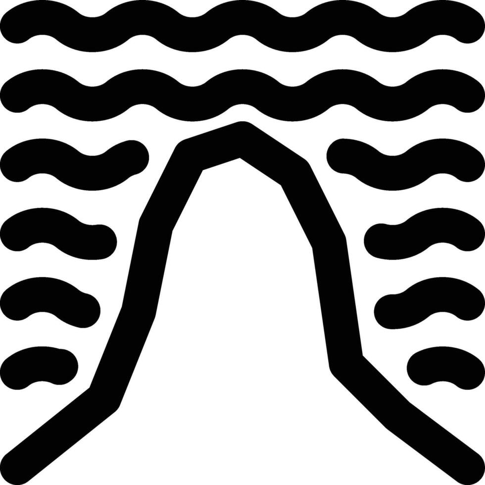 Cape, Headland, Promontory Outline Icon vector