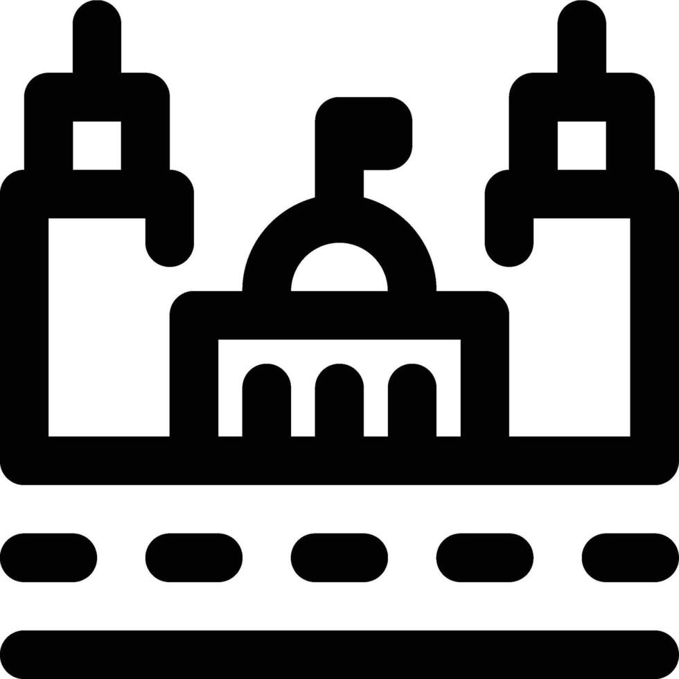Capital, City, Town Outline Icon vector
