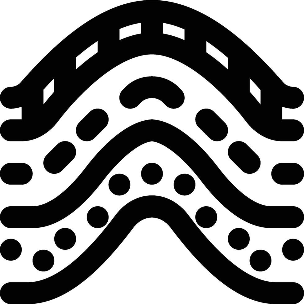 Anticline, Geology, Geography Outline Icon vector