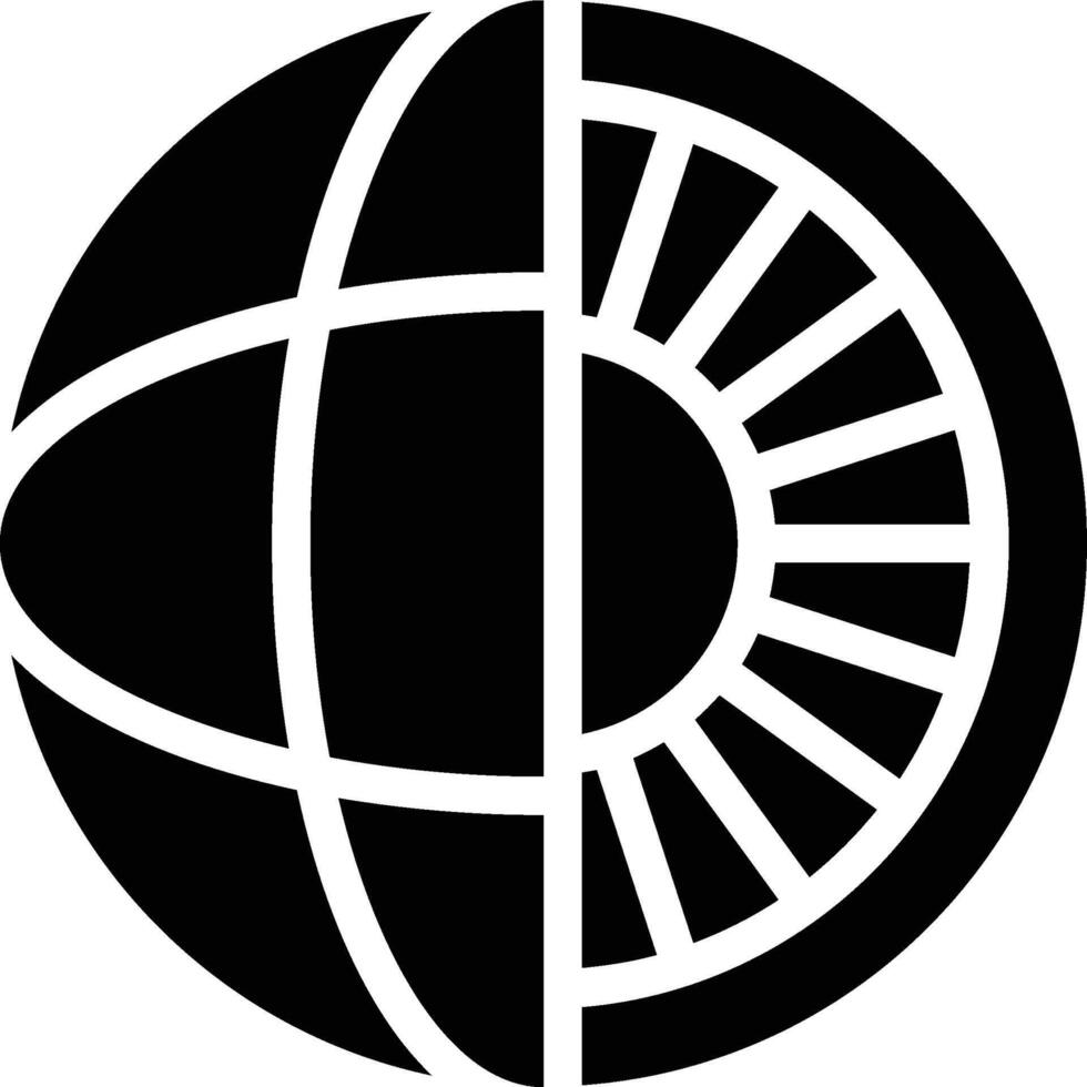 Mantle, Earth, Layer Solid Glyph Icon vector