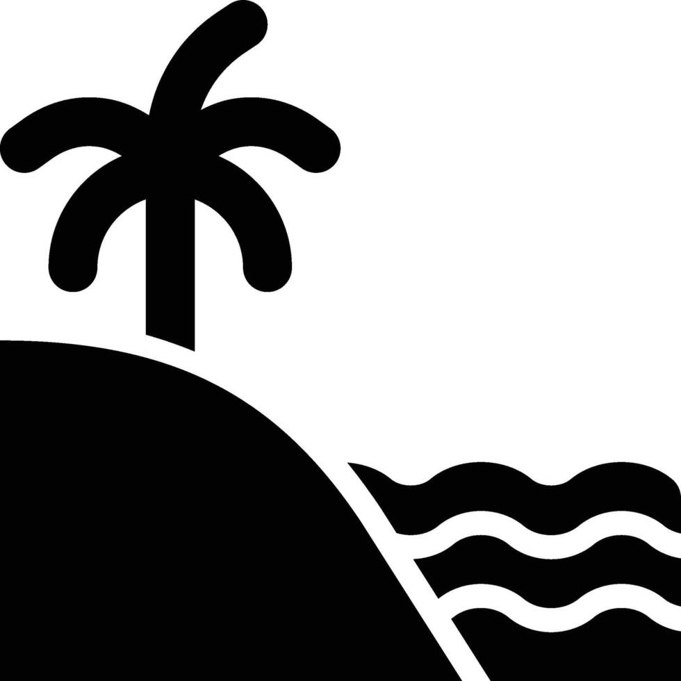 Low Tide, Tide, Beach Sea Solid Glyph Icon vector