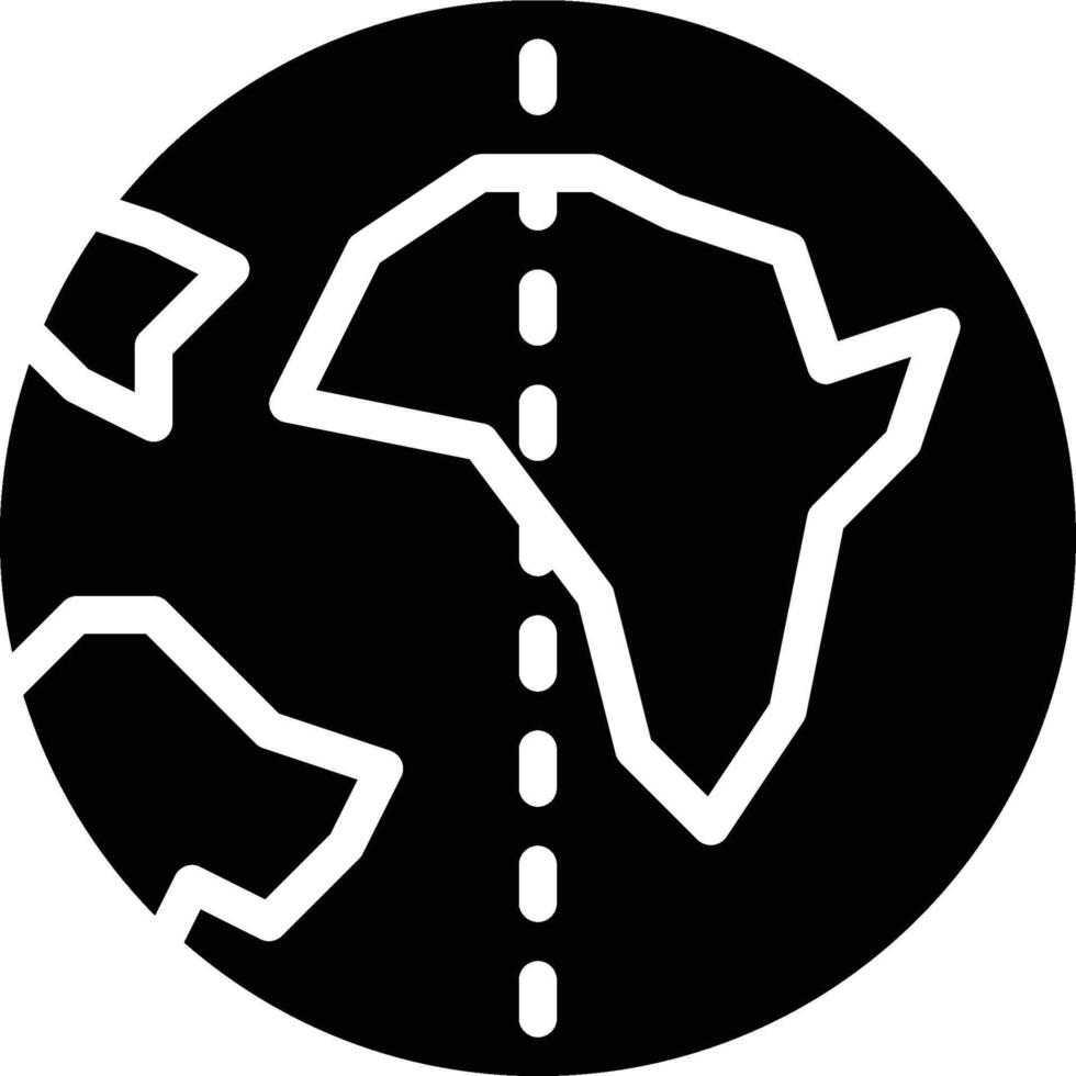Meridian, Longitude, Earth Solid Glyph Icon vector