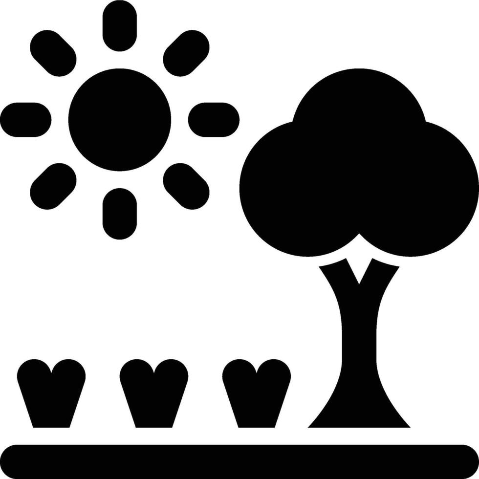 Savanna, Savannah, Grassland Solid Glyph Icon vector