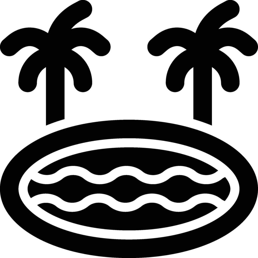 Oasis, Landscape, Nature Solid Glyph Icon vector