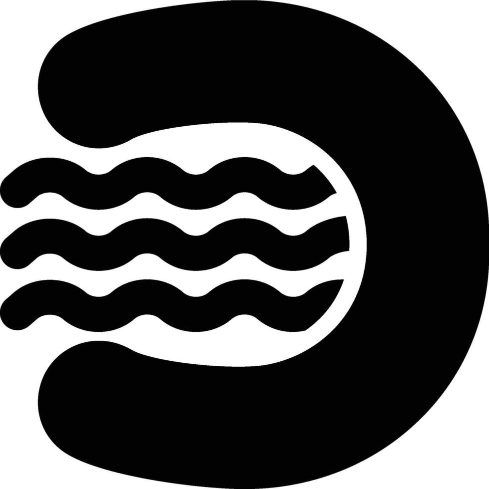 Atoll, Ring Island, Sea Solid Glyph Icon vector