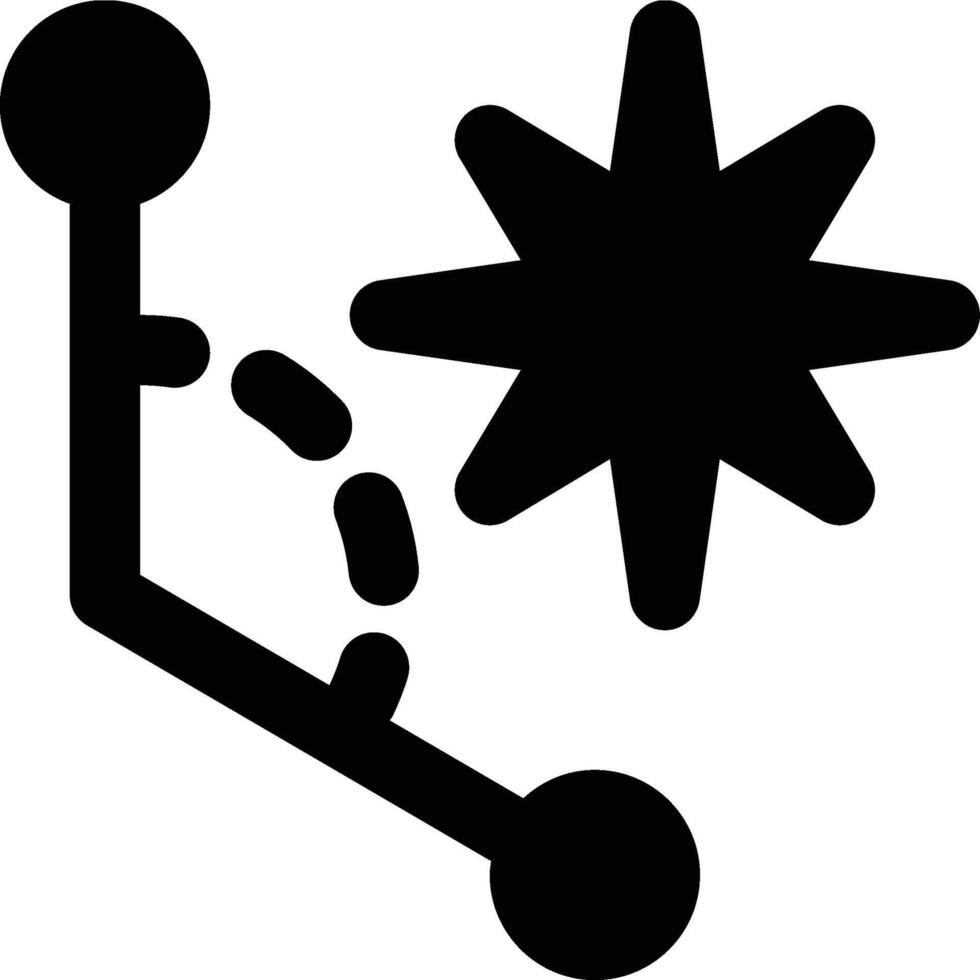 Azimuth, Compass, Angle Solid Glyph Icon vector