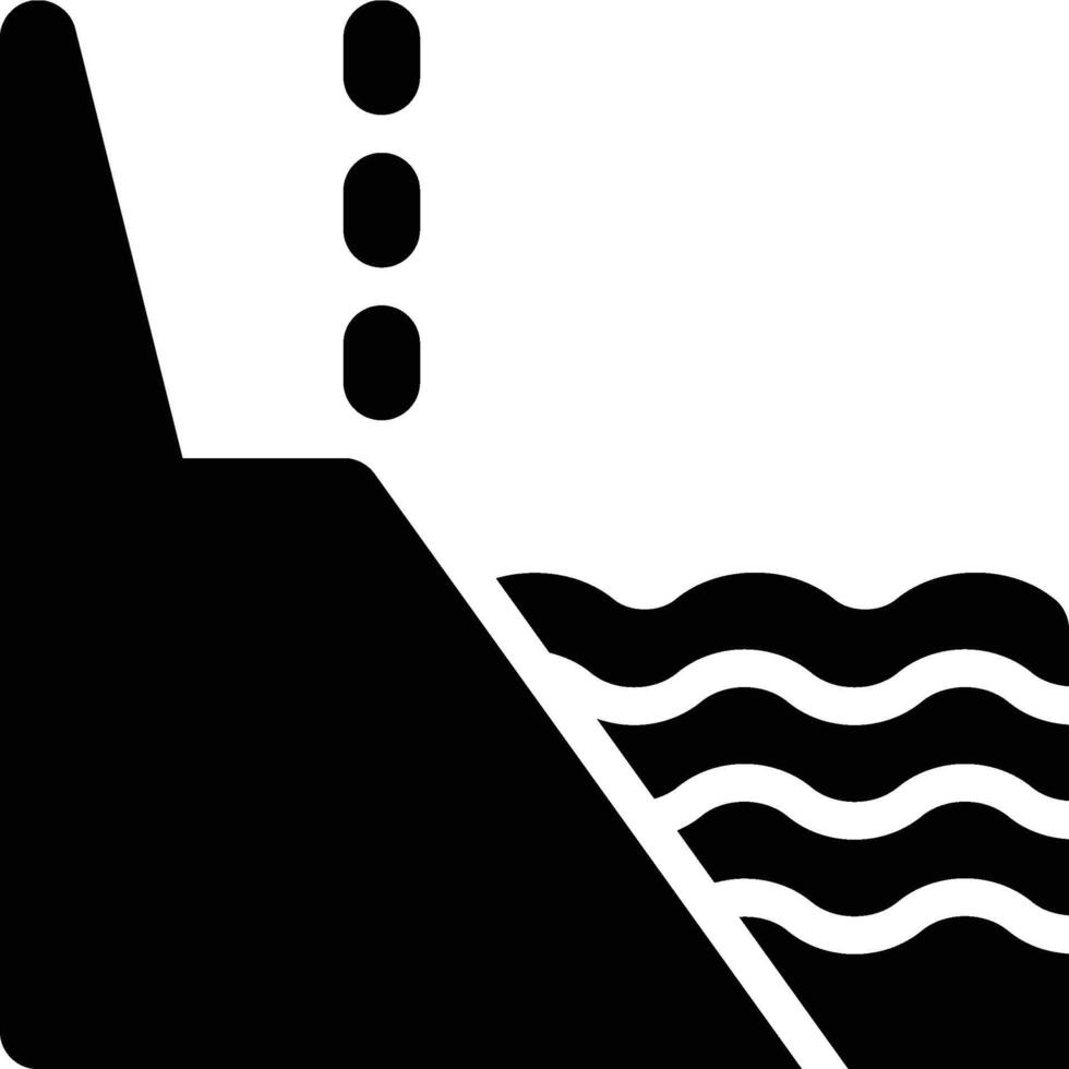Backshore, Seashore, Beach Solid Glyph Icon vector