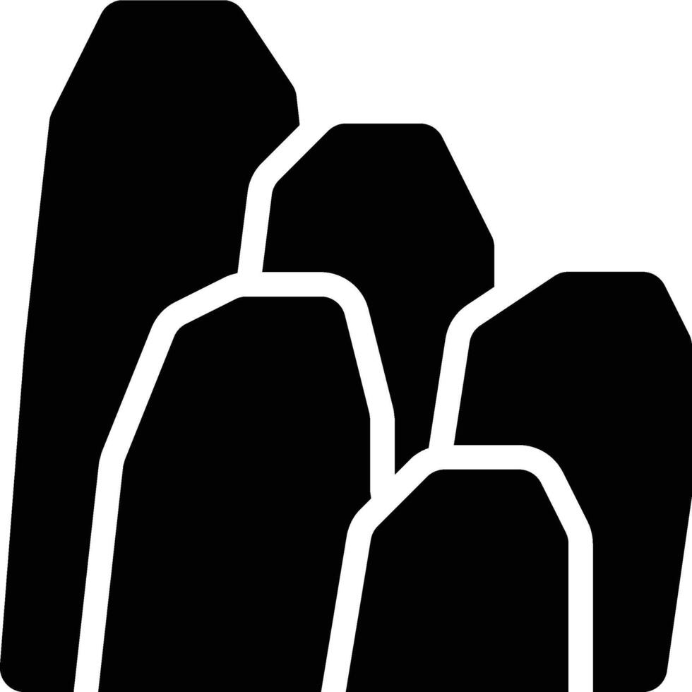 Bedrock, Rocks, Stones Solid Glyph Icon vector