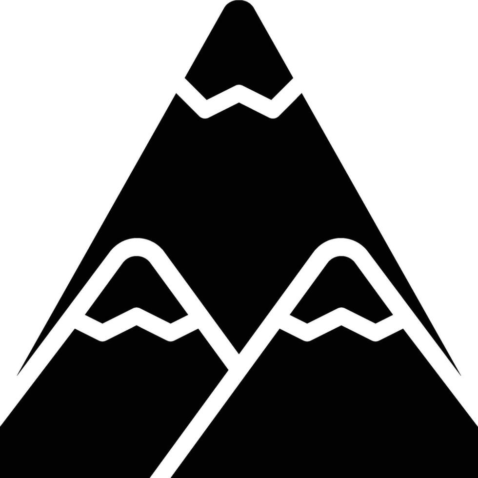 Berg, Mountains, Hill Solid Glyph Icon vector