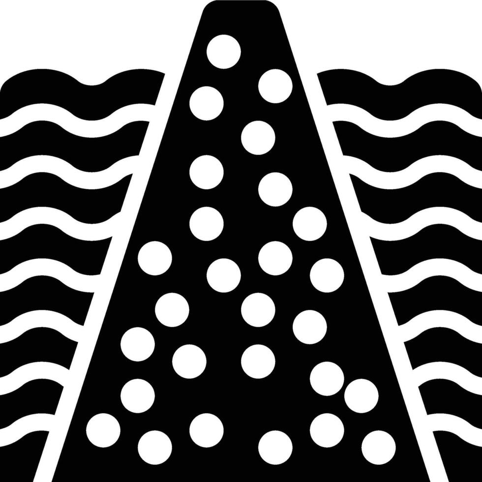 Berm, Embankment, Dike Solid Glyph Icon vector