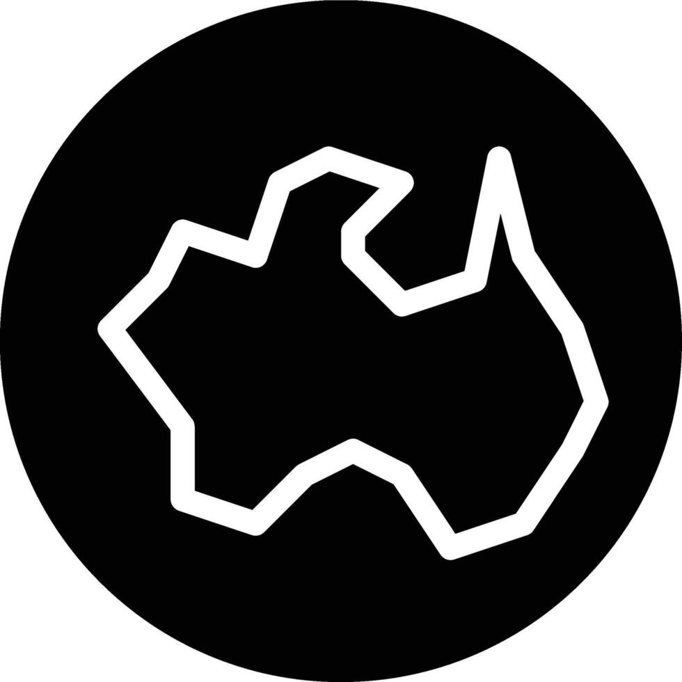 Australia, Continent, Island Solid Glyph Icon vector