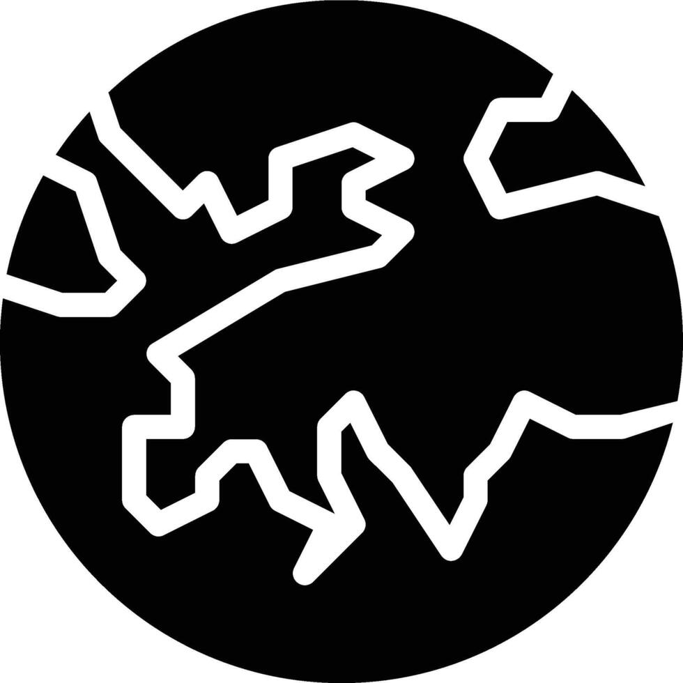 Europe, Continent, Island Solid Glyph Icon vector