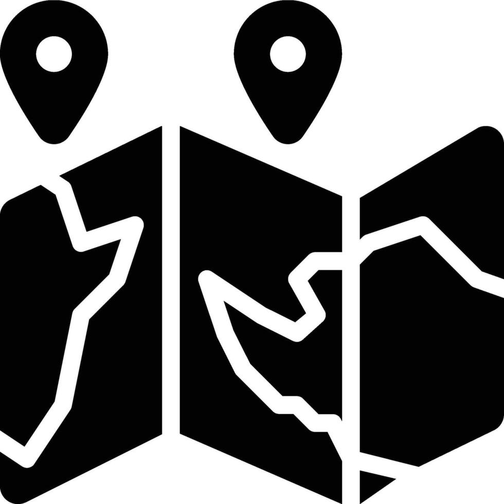 Maps, Location, Atlas Solid Glyph Icon vector