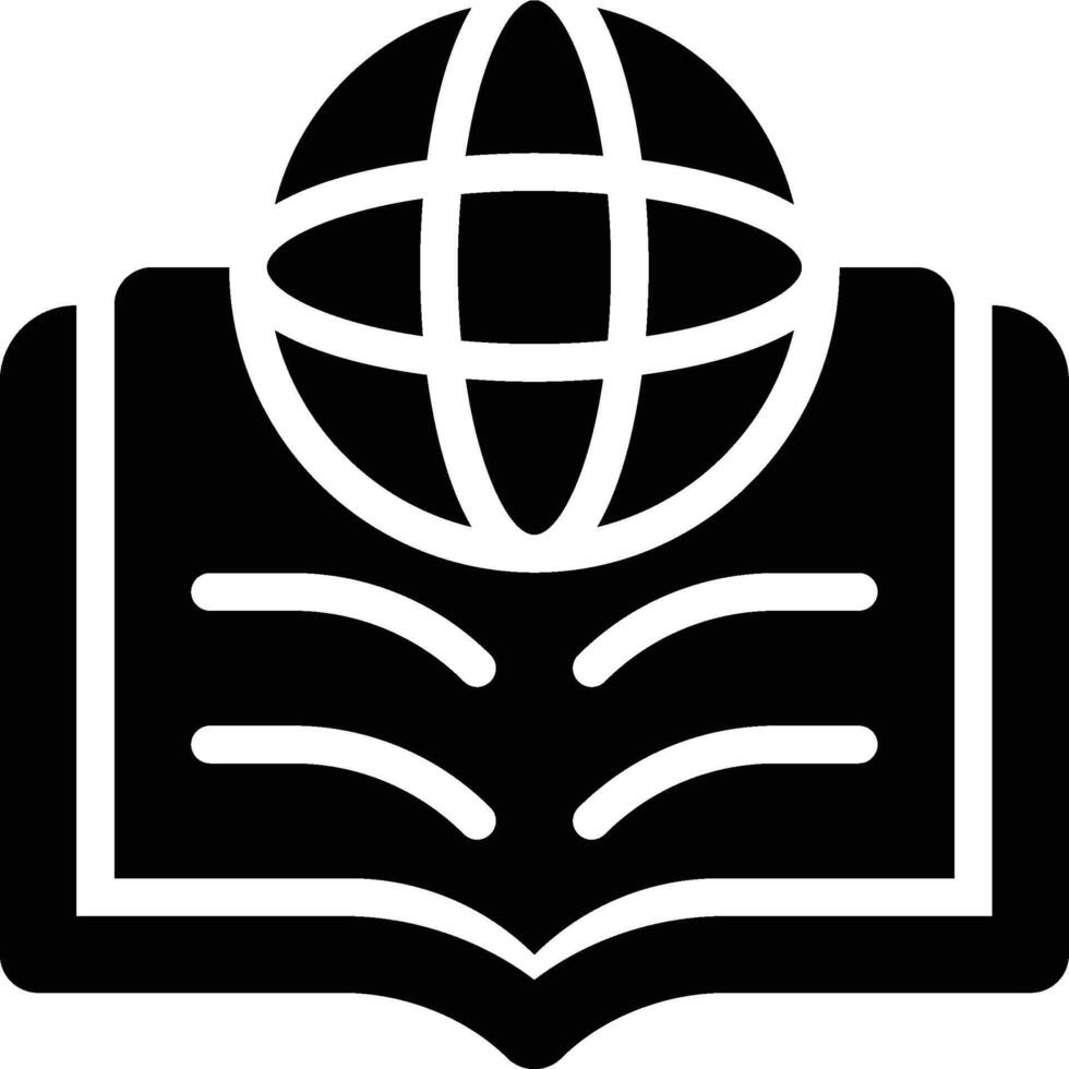 Geography, Book, Study Solid Glyph Icon vector