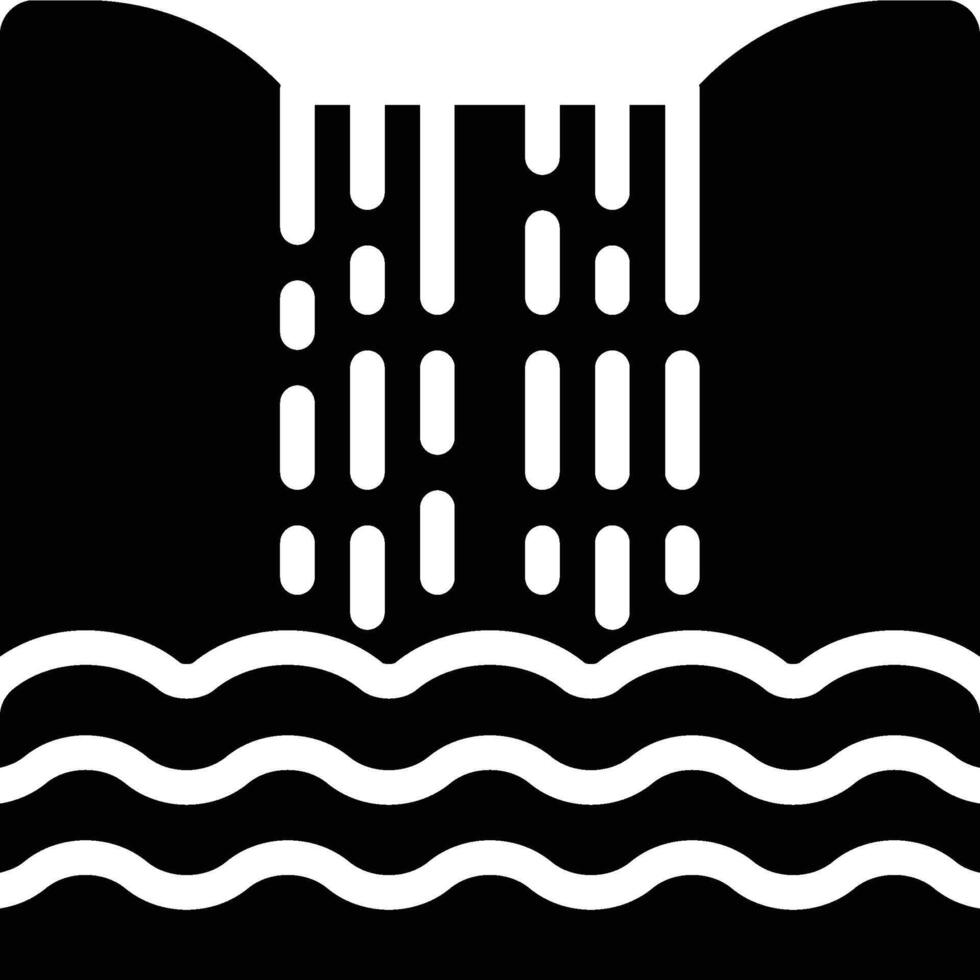 Waterfall, Water, Nature Solid Glyph Icon vector