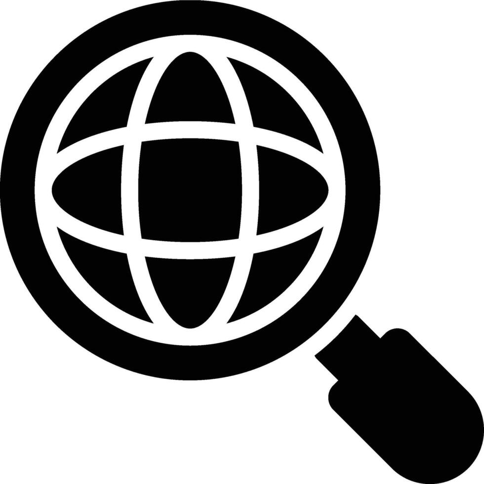 Research, Analysis, Discovery Solid Glyph Icon vector