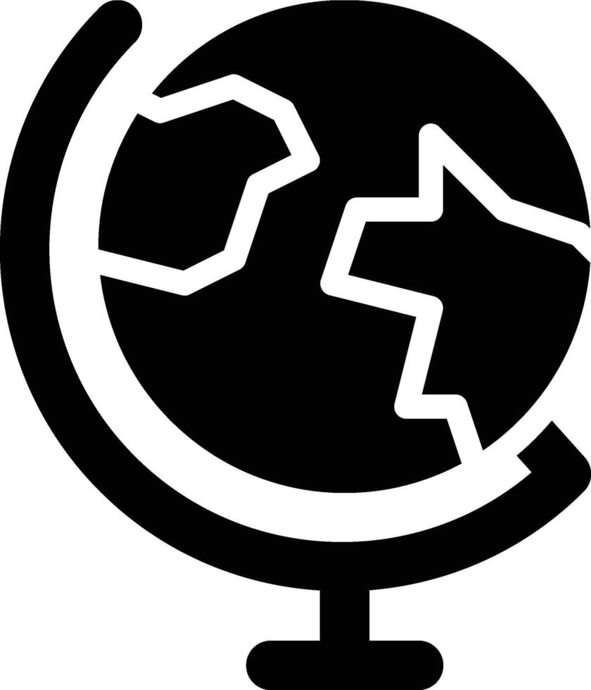 Earth Globe, Globe, Earth Solid Glyph Icon vector
