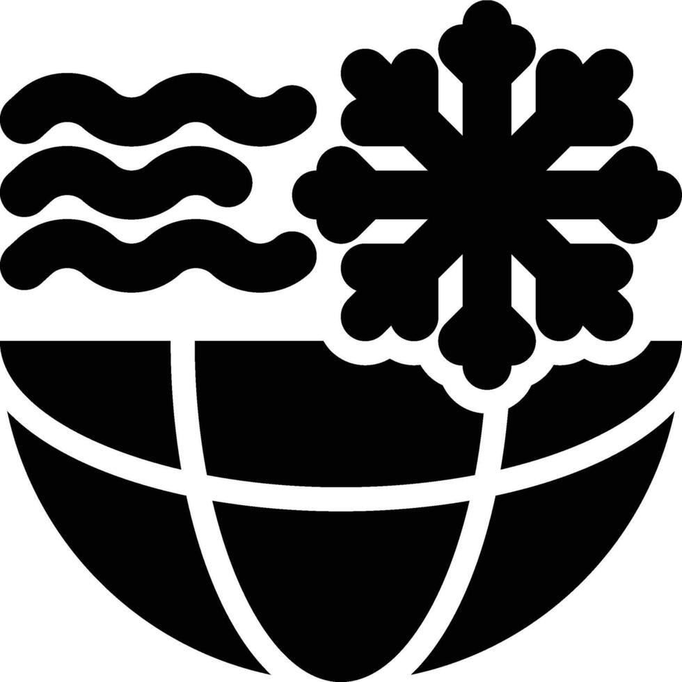 Cryosphere, Hydrosphere, Winter Solid Glyph Icon vector