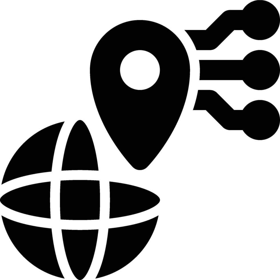 Geoinformatics, Geoscience, Geographic Solid Glyph Icon vector