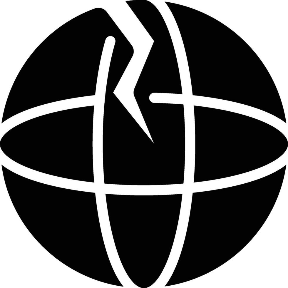 Earthquake, Disaster, Damage Solid Glyph Icon vector
