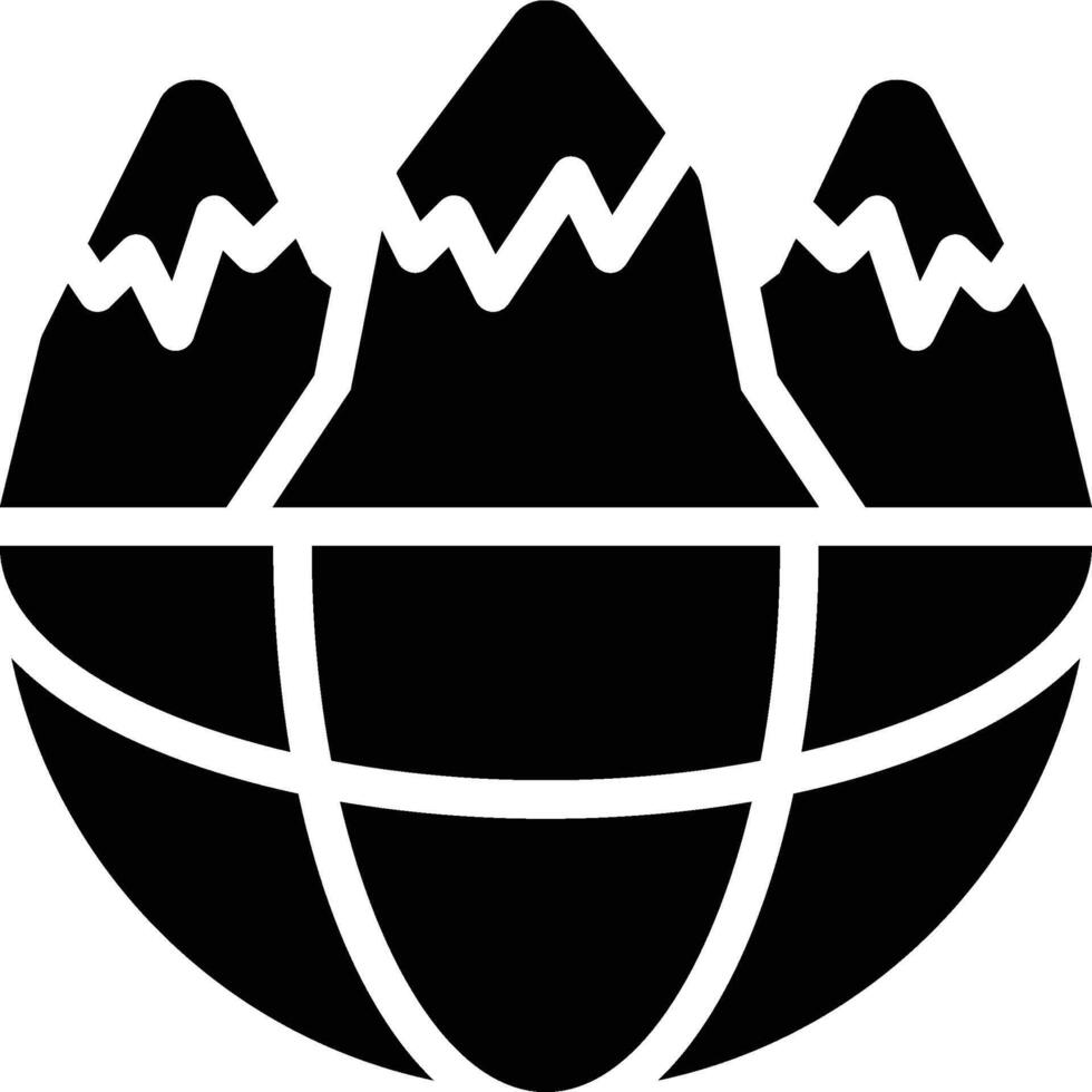 Ice Age, Iceberg, Berg Solid Glyph Icon vector