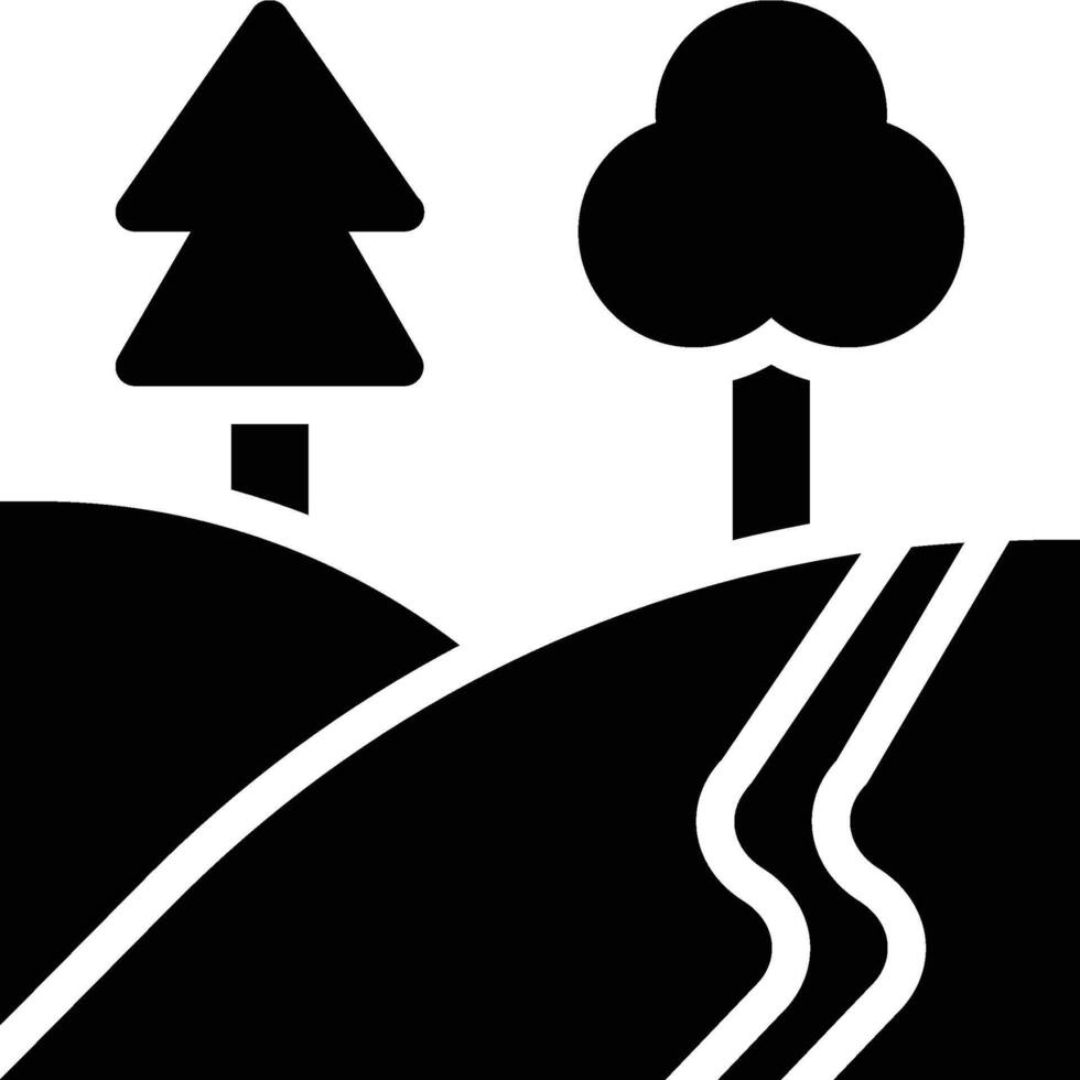 Landform, Topography, Landscape Solid Glyph Icon vector