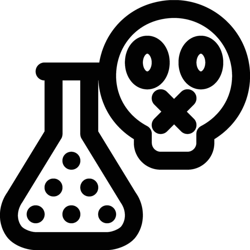 Toxicology, Toxic, Poison Outline Icon vector