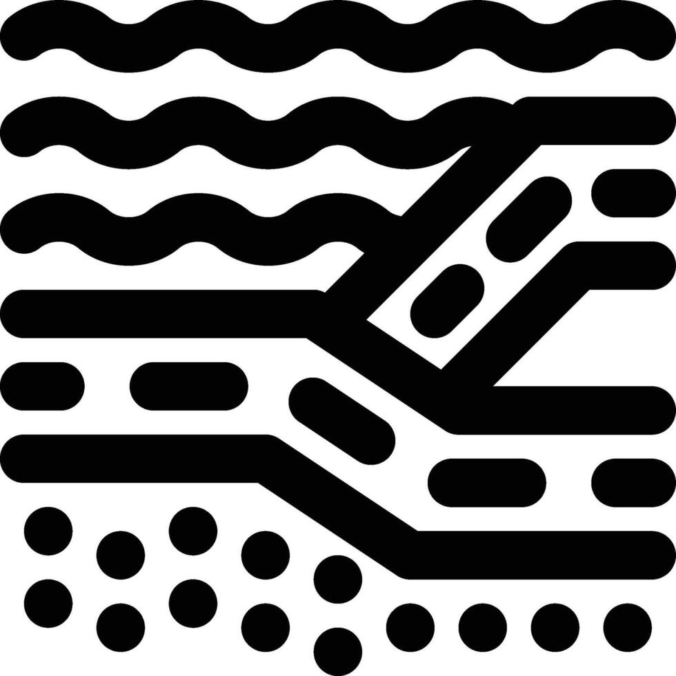 Tectonics, Geology, Science Outline Icon vector