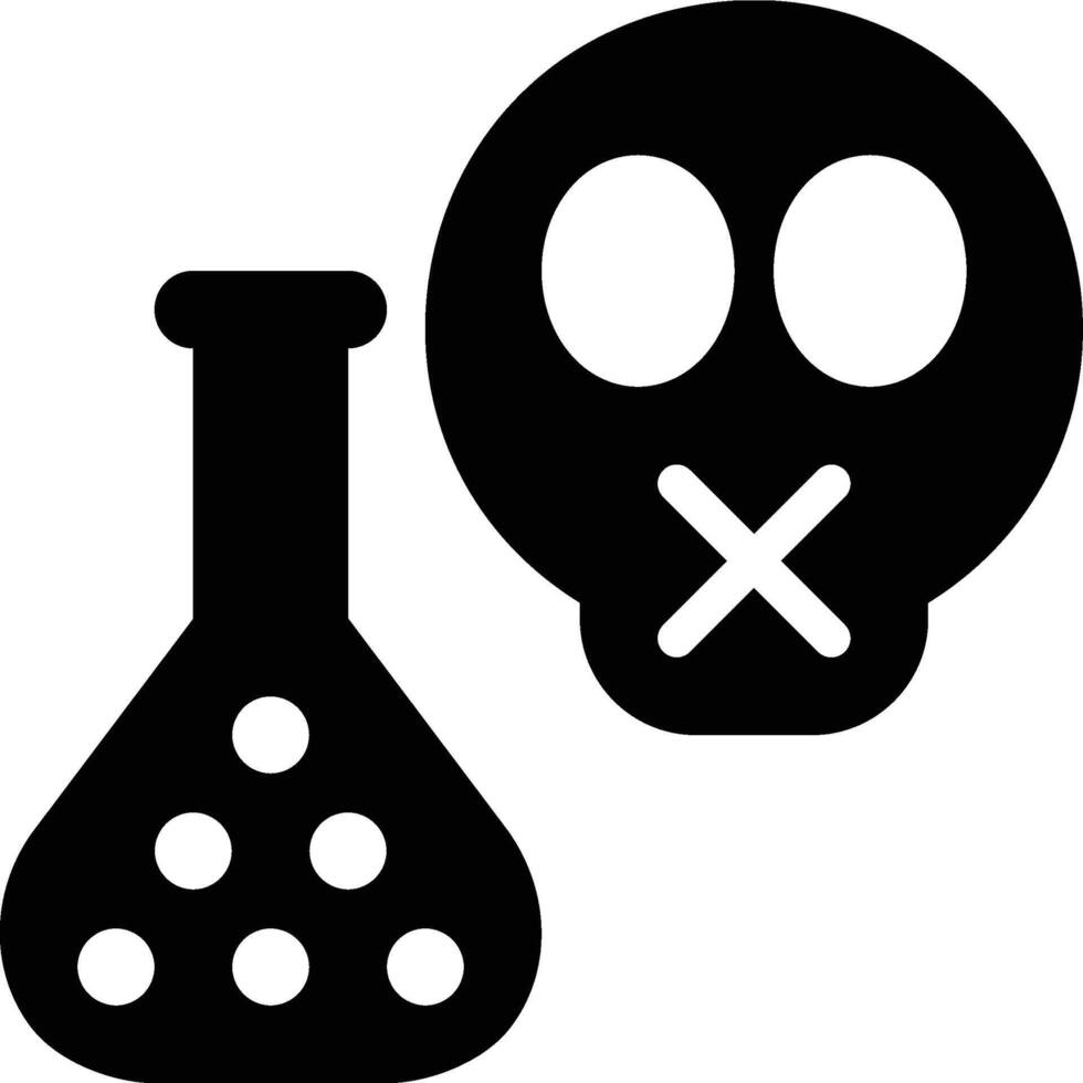 Toxicology, Toxic, Poison Glyph Solid Icon vector