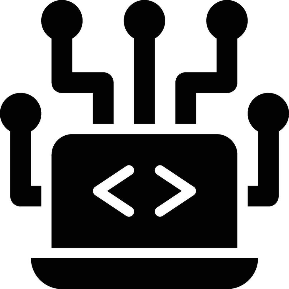 Computer Science, Informatics, Information Technology Glyph Solid Icon vector